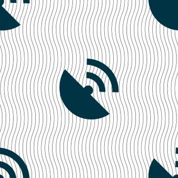 GPS icon. Flat modern. Seamless pattern with geometric texture. Vector Stock Illustration