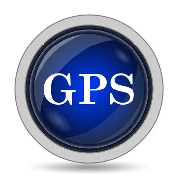 GPS icon. Internet button on white background.. Stock Illustration