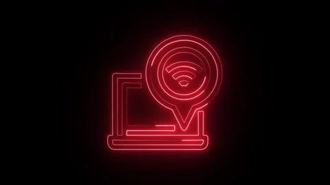 GPS Icon Isolated on Black Background Navigation Signal Symbol Design 库存影片 331352228