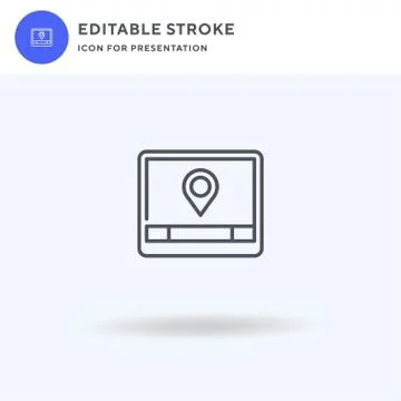 Gps icon vector, filled flat sign, solid pictogram isolated on white, logo Illustrazione stock