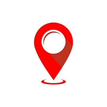 GPS icon vector logo design. Map pointer icon. Pin location symbol. Illustrazione stock