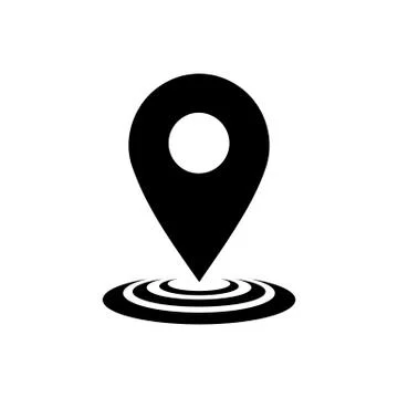 GPS icon vector logo design. Map pointer icon. Pin location symbol. Stock Illustration