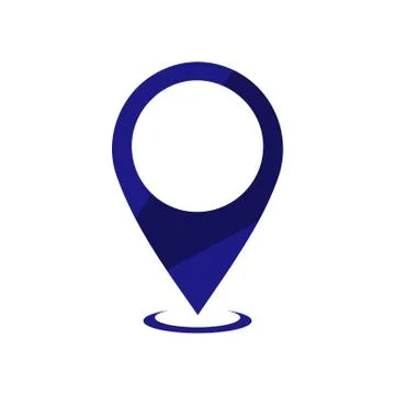 GPS icon vector logo design. Map pointer icon. Pin location symbol. Stock Illustration