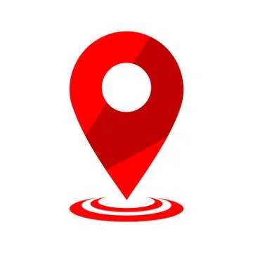 GPS icon vector logo design. Map pointer icon. Pin location symbol. Stock Illustration