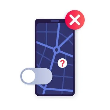 GPS inactive mode Stock Illustration