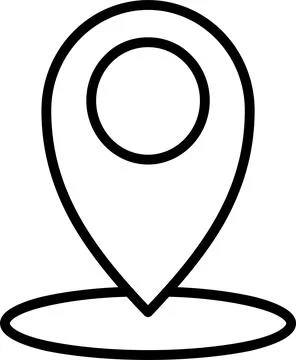 Gps Line Icon Design Stock Illustration