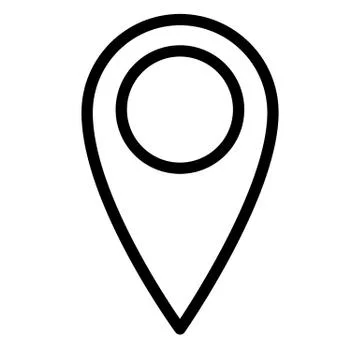 GPS line icon. Location vector illustration isolated on white. Map pointer イラスト素材