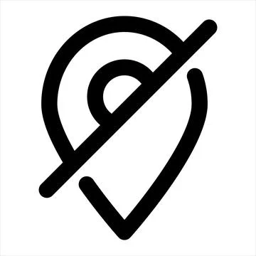 Gps line icon vector illustration isolated on white background Stock Illustration