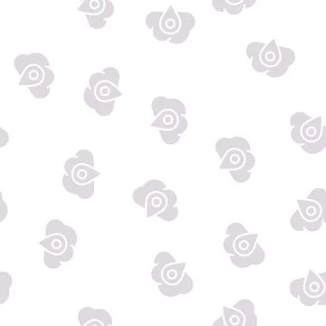 Gps location cloud storage glyph vector seamless pattern Stock Illustration