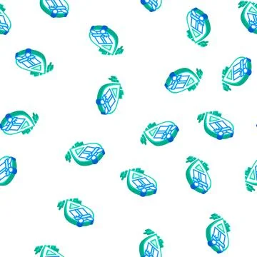 Gps location of gift delivery isometric icon seamless pattern Stock Illustration