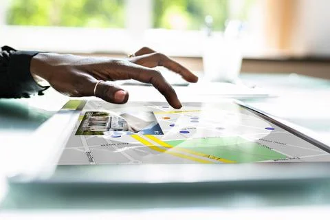GPS Location Map Search Stock Photos
