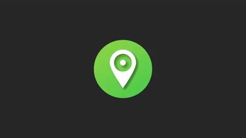 GPS location marker motion video in trendy flat style 스톡 동영상 139209015