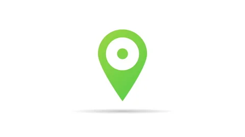 GPS location marker motion video in trendy flat style 스톡 동영상 139209039