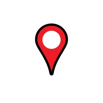 Gps location marker symbol, map pin icon Stock Illustration