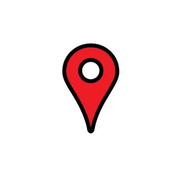 Gps location marker symbol, map pin icon Stock Illustration