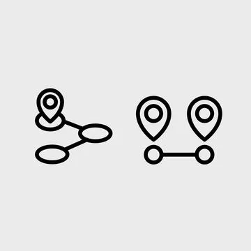 GPS, Location, Navigation and direction vector symbol set イラスト素材
