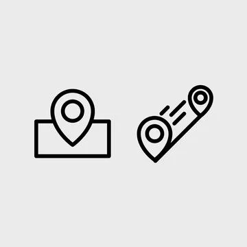 GPS, Location, Navigation and direction vector symbol set イラスト素材
