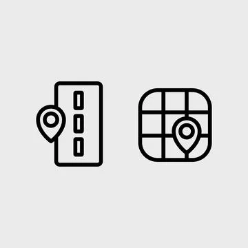 GPS, Location, Navigation and direction vector symbol set 스톡 일러스트