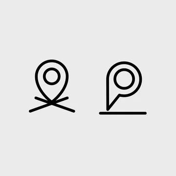 GPS, Location, Navigation and direction vector symbol set イラスト素材