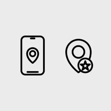 GPS, Location, Navigation and direction vector symbol set Stock Illustration