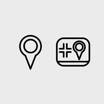 GPS, Location, Navigation and direction vector symbol set イラスト素材