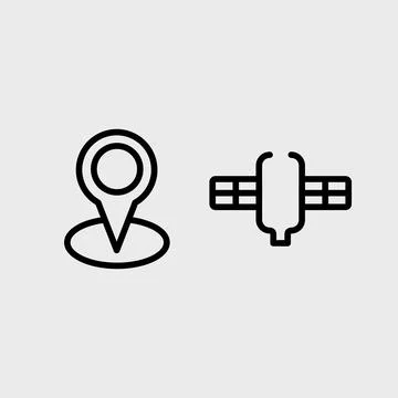 GPS, Location, Navigation and direction vector symbol set イラスト素材