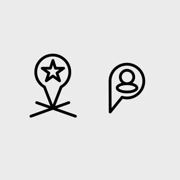 GPS, Location, Navigation and direction vector symbol set Иллюстрация