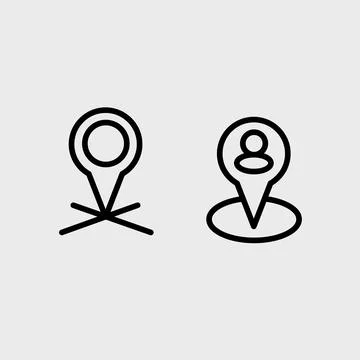 GPS, Location, Navigation and direction vector symbol set Stock Illustration