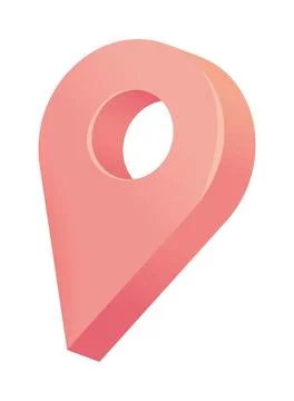 Gps location pin app 3d icon Stock Illustration