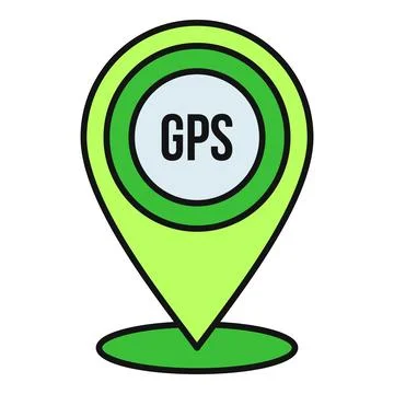 Gps location pin icon navigating a destination Ilustración de archivo