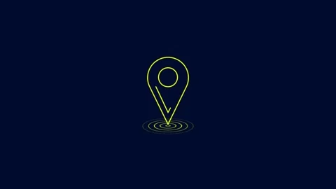Gps Location Pin Pointer Animated Icon. Stock Footage 277234887