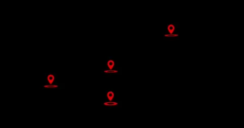 GPS location pin pointer icon on transparent background. Appearing pointer for n Vídeos de archivo 333053641