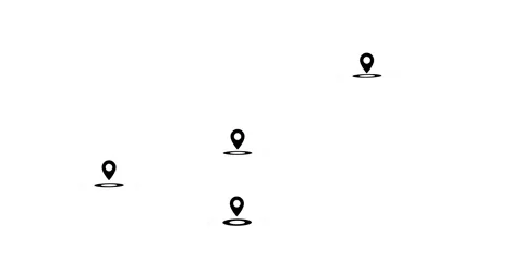 GPS location pin pointer icon on transparent background. Appearing pointer for n Vídeos de archivo 333053643
