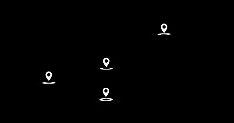 GPS location pin pointer icon on transparent background. Appearing pointer for n Vídeos de archivo 333053645