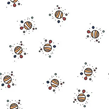 Gps location point on planet vector seamless pattern Stock Illustration