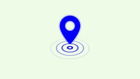 GPS location pointer animated and locator icon ,on the white background . 動画素材 303069284