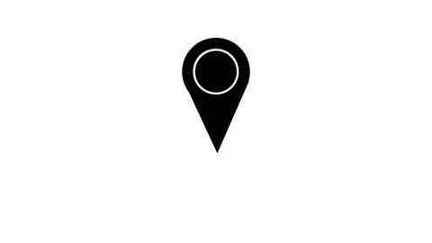 GPS location pointer animated and locator icon ,on the white background,4k .. Stock Footage 332959924