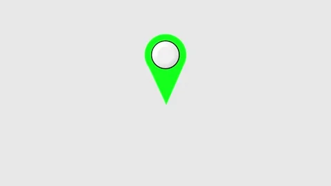 GPS location pointer animated and locator icon ,on the white background,4k .. Stock Footage 332959926