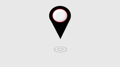 GPS location pointer animated and locator icon ,on the white background,4k .. Stock Footage 332959928