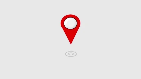 GPS location pointer animated and locator icon ,on the white background,4k .. Stock Footage 332959929