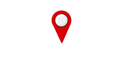 GPS location pointer animated and locator icon ,on the white background,4k .. Stock Footage 332959934