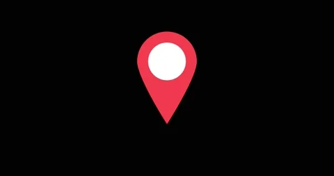 GPS location pointer animated icon.  4k video Stock Footage 147279577