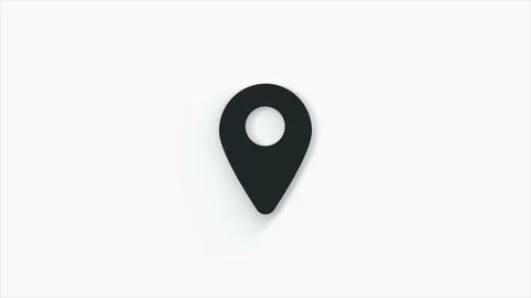 GPS location pointer animated icon. Location Pin 3d icon. Stock Footage 156134008