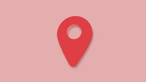 GPS location pointer animated icon. Location Pin 3d icon. Stock Footage 156895624