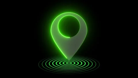 GPS location pointer animated icon. Stock Footage 292359636
