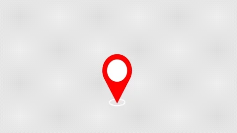 GPS Location Pointer animation alpha channel. GPS Map navigator mark geoloc.. Stock Footage 249350862