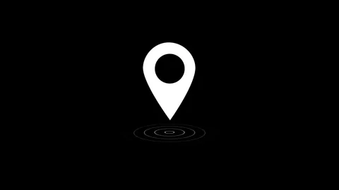 GPS location pointer animation with radio wave. location map pointer. Stock Footage 294962695