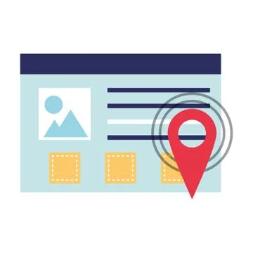 Gps location pointer cartoon Stock Illustration
