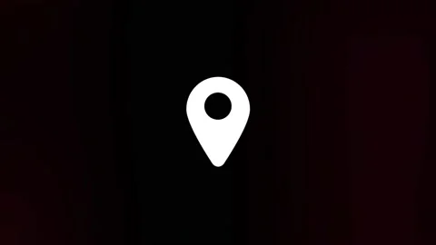 GPS location pointer icon with glitch art effect. Retro futurism 80s 90s dynamic Stockbeeldmateriaal 159827808