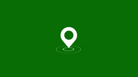 GPS location pointer with radio wave. Location icon or map pin animated Stock Footage 312623376